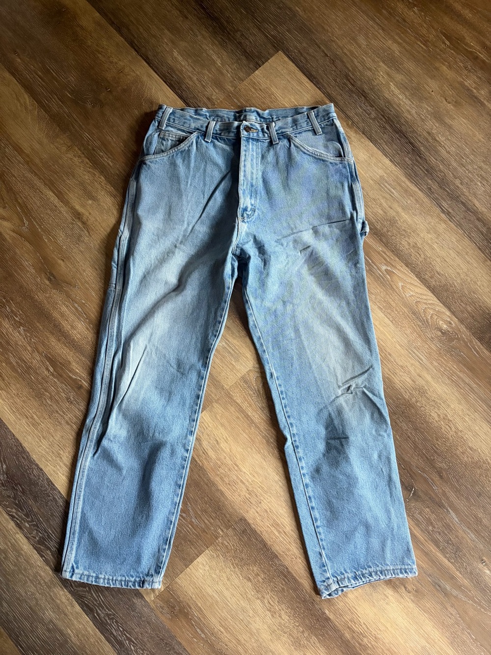 Vintage Dickies Men's Light Blue Classic Straight Jeans